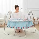 BAYBEE Alloy Steel Wanda Electric Swing Cradle for Babies|Automatic Cradle for New Born Baby with 6 Speed Control,Mosquito Net,Toy Bar &amp; Music|Baby jhula for 0 to 2 Years Boys Girls (Blue)