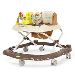 baybee oleo baby walker for 618 months  activity push walker with music amp led lights  stable wheels easy grip handle  educational walker for boys amp girls 02 years blue