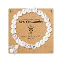 BAYLAY First Communion Gifts for Girls, First Communion Bracelet