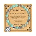 BAYLAY Volleyball Gifts for Teen Girls, Heart Initial Volleyball Bracelet