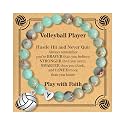 BAYLAY Volleyball Gifts for Teen Girls, Heart Initial Volleyball Bracelet