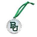 Baylor Ornament Non-Dated | Hand-Sculpted Christmas Tree Ornament | Intricately Crafted Metal Pewter Alma Mater Inlay