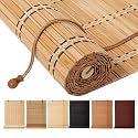 BAYUE Bamboo Blinds Roll Up Window Shades