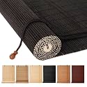 BAYUE Bamboo Blinds Roll Up Window Shades