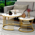 Bazaar Galli Modern Dual-Layer Coffee Table Stylish