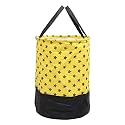 Heavy Duty Laundry Basket | Large Round Collapsible Storage Hamper | for Blankets, Toys &amp; Laundry | Foldable Home Organizer for Dorm, Apartment | Yellow