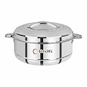 BbhoMe Stainless Steel Insulated Casserole I Double Walled I Easy To Carry, Easy To Serve I Hot Box For Kitchen I Easy To Store I Silver (2500 ml)