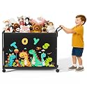BBLIKE Toy Box for Kids, 200L Extra Large Toy Chest Storage, Black