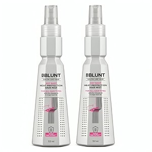 bblunt hot shot heat protection hair mist  designed for indian hair  prevents damage  upto 230 celsius protection  hair spray for men amp women  150 ml x 2