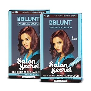 bblunt salon secret high shine crme hair colour - mahogany reddish brown - pack of 2