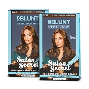 bblunt salon secret high shine crme hair colour - honey light golden brown - pack of 2