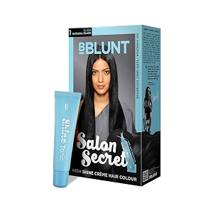 bblunt salon secret high shine crme hair colour - natural black- 100 g  natural black - 100  no ammonia