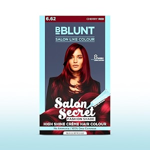 bblunt salon secret high shine crme hair colour - cherry red - 100 g  cherry red - 662  no ammonia