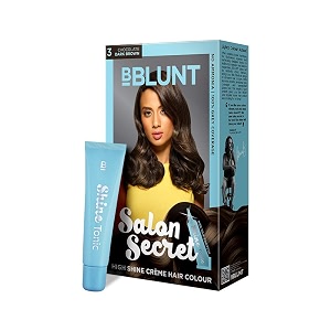 bblunt salon secret high shine crme hair colour - chocolate dark brown - 100 g  chocolate dark brown - 300  no ammonia