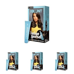 bblunt salon secret high shine crme hair colour 100g - chocolate dark brown 3 pack of 4 with shine tonic 8ml