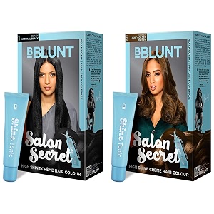 bblunt salon secret shine creme hair colour honey light golden brown 532 100g with shine tonic 8ml amp secret high shine crme hair colour 100g - natural black 1 pack of 1 with shine tonic 8ml
