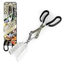 BBQ Croc 3 in 1 Barbecue Tool 15-inch - Extra Light Tongs, Spatula and Grill Scraper (Green)