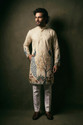 BBS CREATION Men Printed Straight Kurta