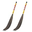 BBT Broom Natural Grass Phool Jhadu Very Affordable Cleaning Home Factory & Offices at Doorstep Long Lasting Durable Grass Broom for Women (Pack of 2)