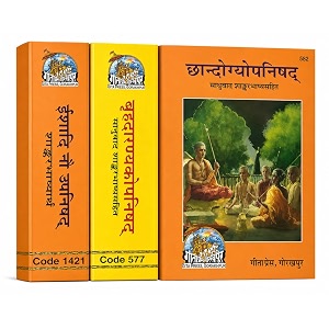 bbt- geeta press combo of 11 upnishad in set of 3 books  chandogya upanishad  ishadi nau upanishad  brihadaranyaka upanishad  gita press gorakgpur  brij books traders