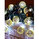 BBTO 10/20 LED Disco Ball String Lights, 1.57 Inch, Gold