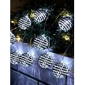 BBTO 10/20 LED Disco Ball String Lights, 1.57 Inch, Black