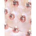 BBTO 10/20 LED Disco Ball String Lights, 1.57 Inch, Rose Gold