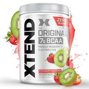 scivation xtend bcaas powderpre-workout 7g bcaas 0g carbssugar amp calories 35 leucine 25g l-glutamine 1g citrulline malate - 420 g 30 servings strawberry kiwi