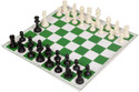 BCBESTCHESS Roll- Up Vinyl Chess Board with Storage Bag & Extra Queens (17x17 Inches, Green) Strategy & War Board Game