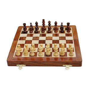 bcbestchess wooden strong magnetic chess 12x12 inches brown strategy  war board game