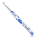 BCMRUN 6 mm(J) Crochet Hook, Ergonomic Handle for Arthritic Hands, Soft Rubber Grip Extra Long  Knitting Needles for Beginners and Knitting Crocheting Yarn (6.0mm-J)
