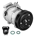 BDFHYK 158334 AC Compressor with Clutch Compatible with Acura MDX 2007-2013, ZDX 2010-2013, 3.7L V6, Compatible with Honda Odyssey 2008-2017, Pilot 2008-2015, Ridgeline 2009-2014, 3.5L V6, Gas