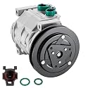 BDFHYK 4710554 AC Compressor with Clutch Compatible with Hino 238 2005-2010, 258 2006-2010, 268 2005-2010, 338 2005-2010, 7.7L L6, DIESEL, Replaces 5513077, 7513077, 14-0844C