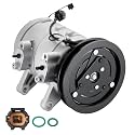 BDFHYK 68455 Air Conditioning AC Compressor with Clutch Compatible with Nissan Frontier 1998-2004, Xterra 2000 2001 2002 2003 2004, 2.4L l4, Gas, Replaces 143138, 143137, 252367