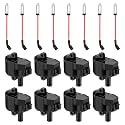 BDFHYK Ignition Coil Pack UF192 and Spark Plug Wires 748EE for Chevrolet