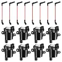 BDFHYK Ignition Coil Pack UF262 and Spark Plug Wires 9246006 for Chevrolet