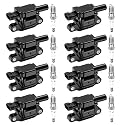 BDFHYK Ignition Coil Pack UF413 and Iridium Spark Plug SP479 for Chevy