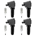 BDFHYK Ignition Coil Pack UF855 and Iridium Spark Plug 96315 for Ford