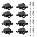 BDFHYK Ignition Coil Pack UF893 and Iridium Spark Plug SP589 for Ford