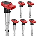BDFHYK Ignition Coil Packs Compatible with A4 A4 Quattro A5 A5 Quattro A6 A6 Quattro A7 Quattro A8 Quattro Q5 Q7 R8 S4 S5 S6 S8 SQ5, Cayenne Panamera, Coil for GN10446 5C1688 UF529 C1631 Set of 6