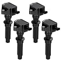 BDFHYK Ignition Coil Packs Compatible with Jaguar 2018-2021 E-Pace,2017-2021 F-Pace,2018-2021 F-Type,2018-2020 XE,2018-2021 XF 2.0L l4,Coil for H4P312A366BB UF862 Set of 4