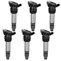BDFHYK Ignition Coil Packs Compatible with Land Rover LR2, Compatible with Volvo S60 S80 V60 V70 XC60 XC70 XC90 3.0L 3.2L l6,Coil for UF594 48733 C-815 GN10558 U5149 Set of 6