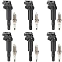 BDFHYK Ignition Coil UF592 and Spark Plug 12120032137 for BMW 328i X3 X5