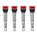 BDFHYK Ignition Coils Pack UF529 Compatible with Audi A4 A5 A6 A7 A8 Quattro Q5 Q7 R8 S4 S5 SQ5 Volkswagen Touareg Porsche Cayenne Panamera Lamborghini Gallardo 3.2L 4.2L Audi Oem Coil Pack Set of 4