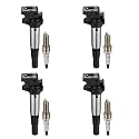 BDFHYK Ignition Coils UF598 and Iridium Spark Plug 97968 Compatible with Mini Cooper 07-15 Cooper Countryman 11-16 Cooper Paceman 13-16 l4 1.6L Mini Oem Coil Pack Coil for 5C1749 E1098 C1692 Set of 4