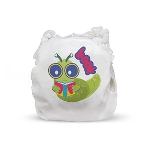 baby small 3-6 m upto 6 kgs breathable cloth diaper cover - pul fabric  washable amp reusable rash free and leakproof  dries in minutes  use any nappy pad or disposable insert print book worm