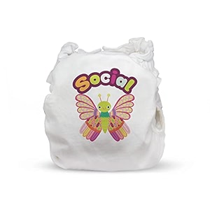 baby extra large 2-3 years above 15 kgs breathable cloth diaper cover - pul fabric  washable amp reusable rash free and leakproof  dries in minutes  use any nappy pad or disposable insert print social butterfly