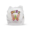 baby Large (12-24 M) upto 15 Kgs Breathable Cloth Diaper Cover - PUL fabric | Washable &amp; reusable, Rash free and Leakproof | Dries in Minutes | Use any Nappy Pad or disposable insert (Print: Social Butterfly)