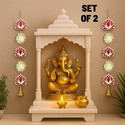 BDRMKH PACK OF 2 Lotus with Bell Toran
