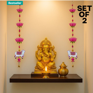 bdrmkh pack of 6 lotus with bell toran